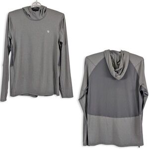 Mountain Hardwear Ghee Hoodie Baselayer Mens XL Gray Outdoors Gorp Utility